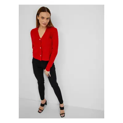 Orsay Red Ladies Cardigan with Wool - Ladies