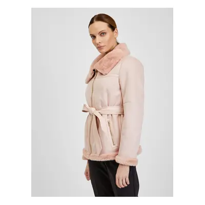 Orsay Pink Ladies Suede Jacket - Women