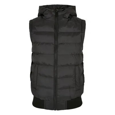 Little boys' vest with bubble hood black/black