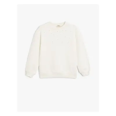 Koton Sweatshirt Stone Detailed Crew Neck Long Sleeve