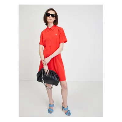 Red Shirt Dress Calvin Klein Jeans - Women