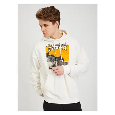 Cream Mens Hoodie Diesel - Men