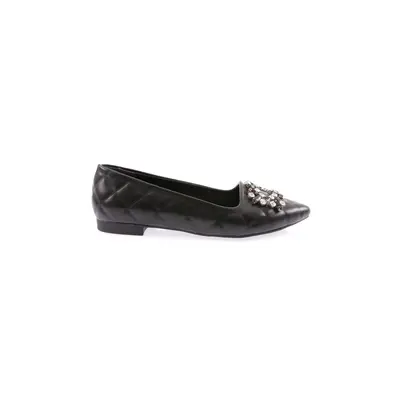 DGN 6560-23y Women's Crystal Square Buckle Flats