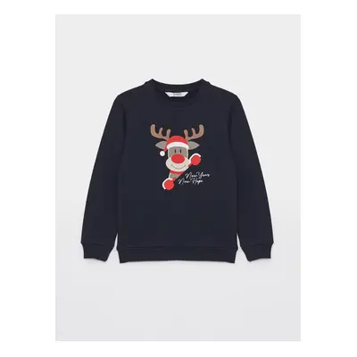 LC Waikiki Boys' Crew Neck Christmas Theme Long Sleeve Sweatshirt