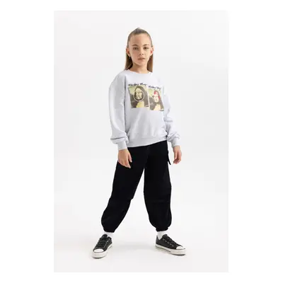 DEFACTO Girl's Parachute Cargo Cotton Trousers