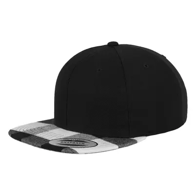 Checked Flanll Peak Snapback blk/wht