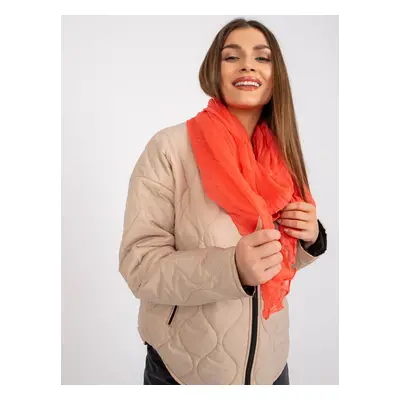 Coral viscose scarf