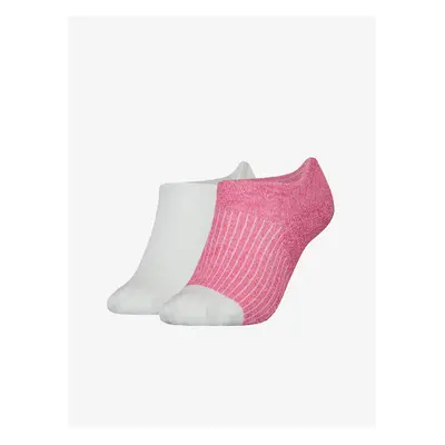 Tommy Hilfiger Set of two pairs of women's socks in white and pink Tommy Hilf - Women