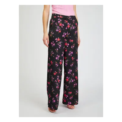 Orsay Black Women Floral Wide Pants - Women