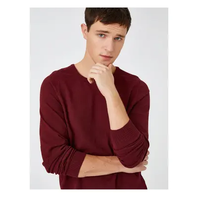 Koton Basic Knitwear Sweater Crew Neck Slim Cut