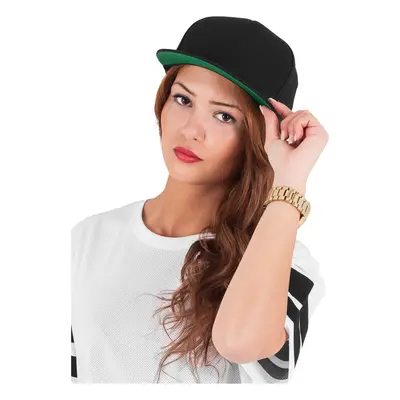 Classic Panel Snapback Cap Black/Green