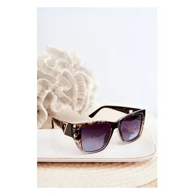 Women's sunglasses with decorative details UV400 Brown