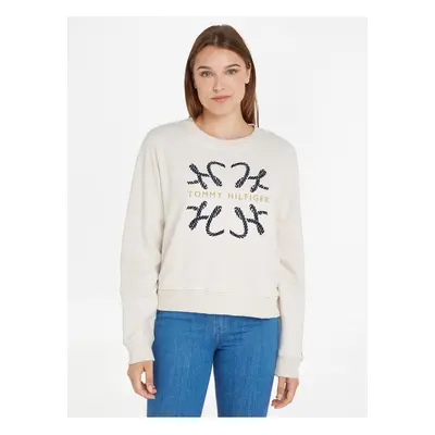 Cream Women's Sweatshirt Tommy Hilfiger - Women