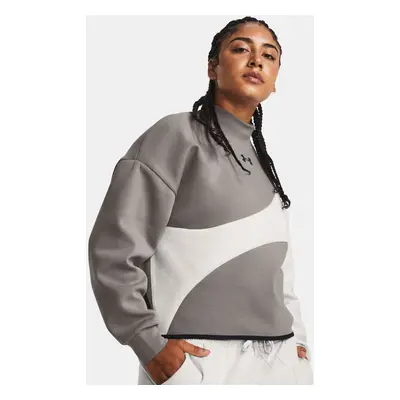 Under Armour Unstoppable Flc Crop Crew-GRY Sweatshirt - Women