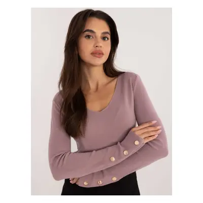 Purple classic long sleeve sweater