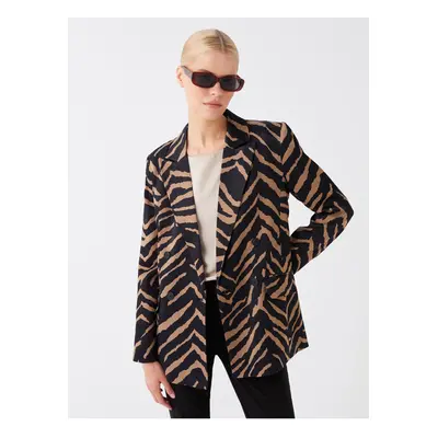 LC Waikiki Patterned Long Sleeve Women's Blazer Jacket