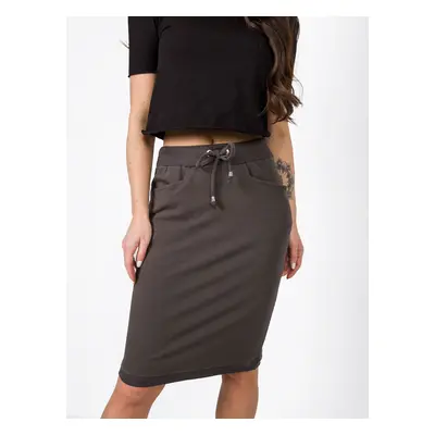 Khaki sweatshirt skirt