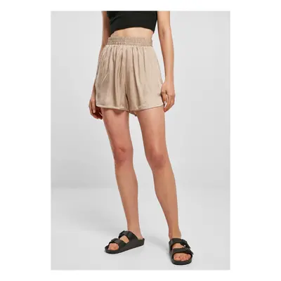 Women's Viscose Satin Shorts Resort softtaupe