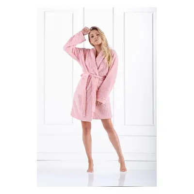 Hearty light pink bathrobe