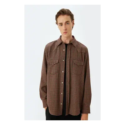 Koton Red Plaid Men's Adult Shirt