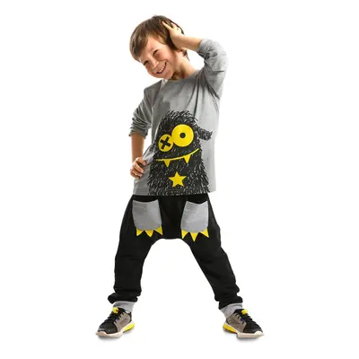 Denokids Xo Boy's T-shirt Trousers Set with Pocket Detail