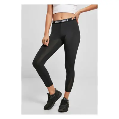 Women's Tech Mesh Pedal Pusher Leggings - Black