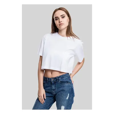 Women's short oversized T-shirt white