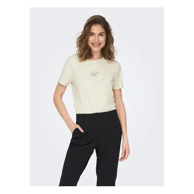 Cream T-shirt JDY Amy - Women