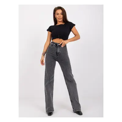 Dark gray high-waisted Batty denim