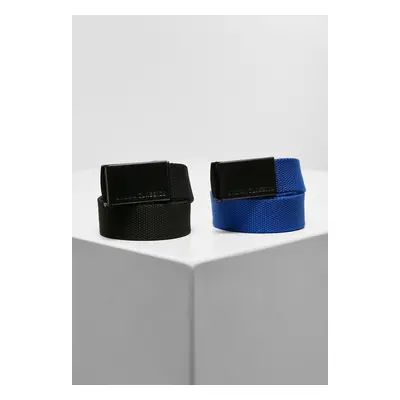 Children's canvas belt pieces black+blue