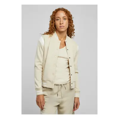 Women's inset College Sweat Jacket softseagrass/white