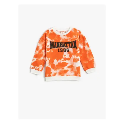 Koton Tie-dye Patterned Sweatshirt Crew Neck