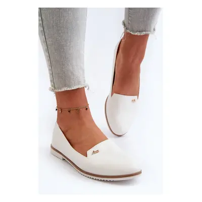 Women's flat loafers white Enzla