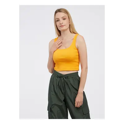 Orange women's basic tank top Pieces Nukisa - Women