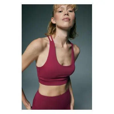 DEFACTO Fit Crew Neck Printed Sports Bra