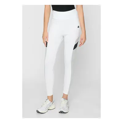 Women's High-Waisted Starter Sports Leggings White/Black