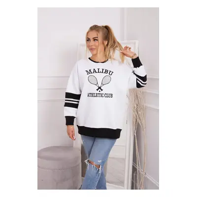 Malibu insulated sweatshirt white + black