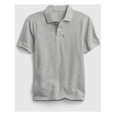 Grey Boys' Children's Polo Shirt Organic Catton GAP