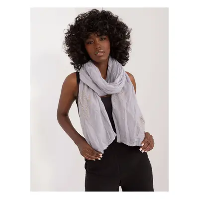 Grey women's viscose scarf