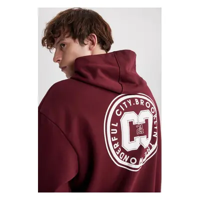 DEFACTO Oversize Fit Hooded Printed Sweatshirt