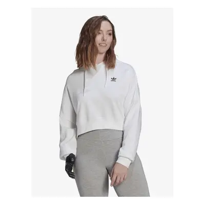 White Ladies Cropped Hoodie adidas Originals - Women