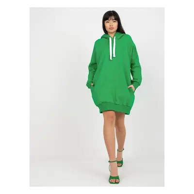 Women's long sweatshirt - green