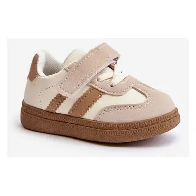 Children's Velcro sneakers beige Tromella