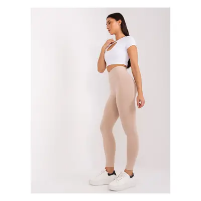 Beige basic high-waisted leggings RUE PARIS