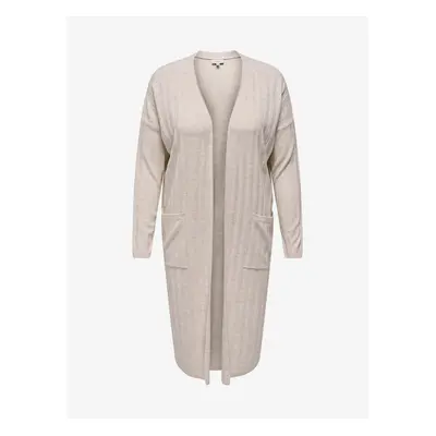 Beige Ladies Long Cardigan ONLY CARMAKOMA New Tessa - Ladies