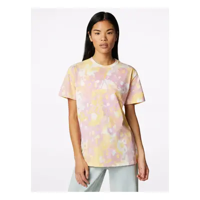 Yellow-pink women's patterned T-shirt Converse - Women