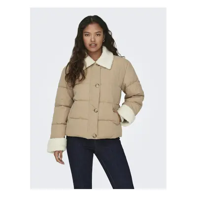 Beige women's quilted jacket JDY Oars - Women