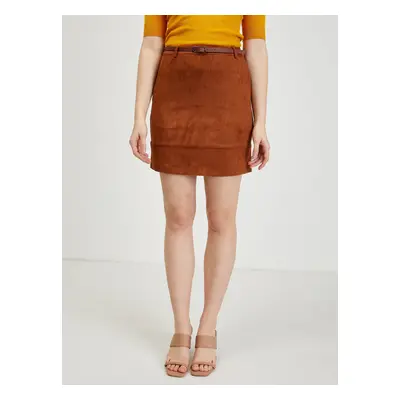 Brown skirt in suede finish ORSAY - Ladies