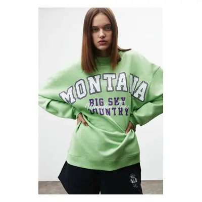 GRIMELANGE Ramona Oversize Green Sweatshir