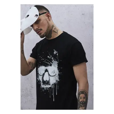 Water Color Skull Tee Black